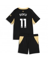 Manchester City Jeremy Doku #11 Venkovní dres pro děti 2026-27 Krátký Rukáv (+ trenýrky)